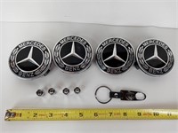 Mercedes Benz Wheel Caps, Nuts & Keyring Lot