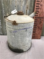 Galvanized 5-gallon can, missing small cap