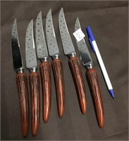 6 SHEFFIELD BONE HANDLE KNIVES GROUP