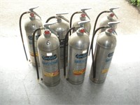 (7) Vintage S/S Fire Extinguishers