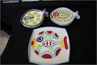 Vietri Italy 7 pc decorative fish dishes