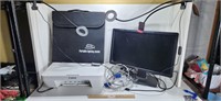 Dell Monitor, Cannon Printer, Portable Lighting