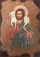 "Good Shepherd"7,5"x5,5"Collectible Icon-Antanenka