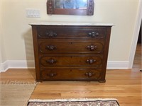 Antique Victorian Chest of Drawers Marble Top