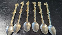 Vintage Demitasse Spoons, Set of 6, Montagnani ,