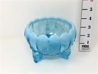 Blue Opalescent Fluted Bowl