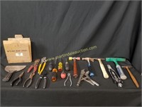 Hand Tools Lot - Duct Strap, Pliers, Screwdrivers