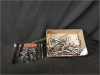 Mix Lot Of Sockets, Ratchets, Allen Wrenches
