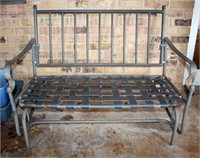 Metal Patio Bench Glider