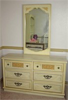 Six Drawer Dresser with Mirror