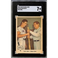 1959 Fleer Ted Williams/babe Ruth #2 Sgc 7