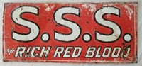 Antique Embossed S.S.S. Blood Tonic Drug Store Sig