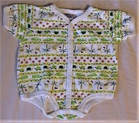 SMALL STEPS ONE PIECE BUTTON UP 3-6 MOS NOS