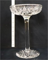 Vintage 8in cut glass compote