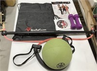 Exercise lot w/ BodyGym bag