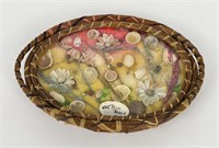 Native American Indian Sea Shell Basket