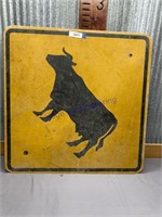 COW CROSSING ROAD SIGN, 30 X 30