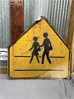 SCHOOL CROSSING ROAD SIGN, 30 X 29.5"T