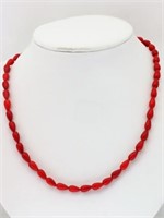 Polymerized Coral Necklace with Magnetic Clasp
