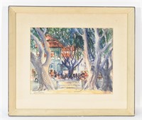 WATERCOLOR PARK SCENE