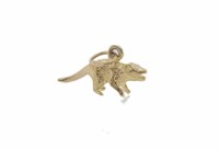 9ct yellow gold Tasmanian devil charm/pendant