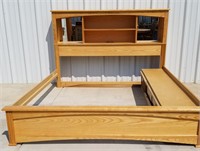 Blonde King Size Bed With Drawers