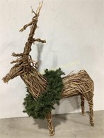 Wicker Reindeer Christmas Decoration