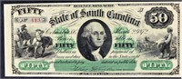 1872 $50 South Carolina Revenue Bond Scrip