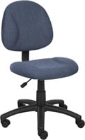 Boss Office Task Chair in Blue  No Arms