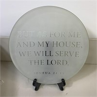 Glass Scripture Plate and Stand