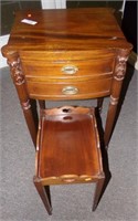 Antique 2 Drawer Nightstand and Small Table