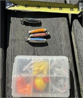 Fishing Kit & 4 Small Pocket Knives