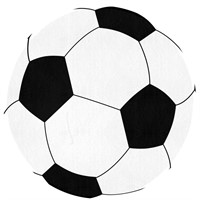 YEAHSPACE Soccer Rug Round 40 inch Circle Area Rug