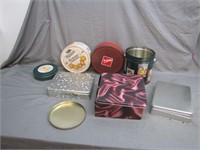Lot Of Assorted Vintage Tin Containers