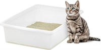 Iris Usa Large Open Top Cat Litter Tray, Sturdy
