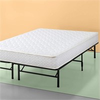 Twin 6 Inch Spring Mattress and Platform Bed Frame