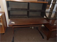 Office type table w/ organizer and desk lamp