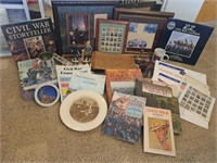 Civil War Books, Plates, Mugs, Stamps