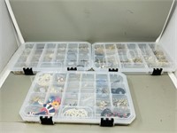 3 trays of pins & costume jewelry