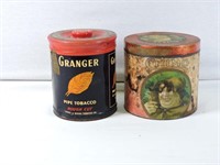 2 Antique Tobacco Tins