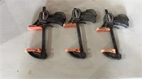 Three craftsman 6 inch bark clamps