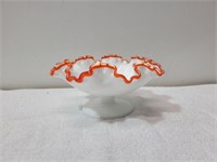 Fenton Flame Milk Glass Bowl