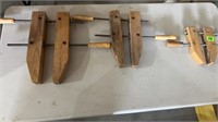 3 hand screw wood clamps