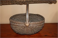 Antique Split Oak Handled Basket