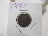 High-grade, full liberty 1890 Indian head penny