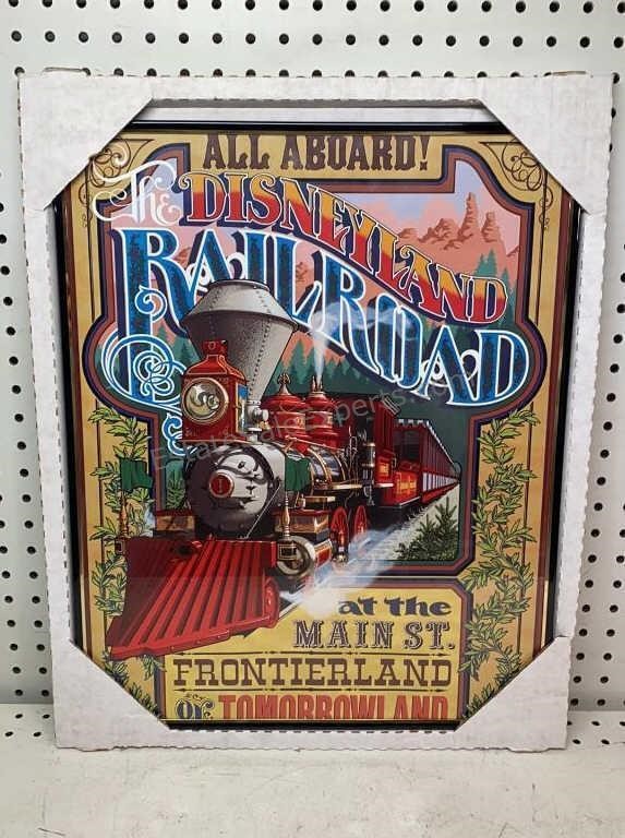 Disneyland Railroad Poster Framed 16x20