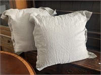 Grey European Pillows w/ Shams