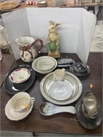 Vintage dishes and plated items