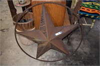 40" Large Metal Texas Star Wall Decor