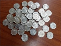 49 Silver Roosevelt Dimes